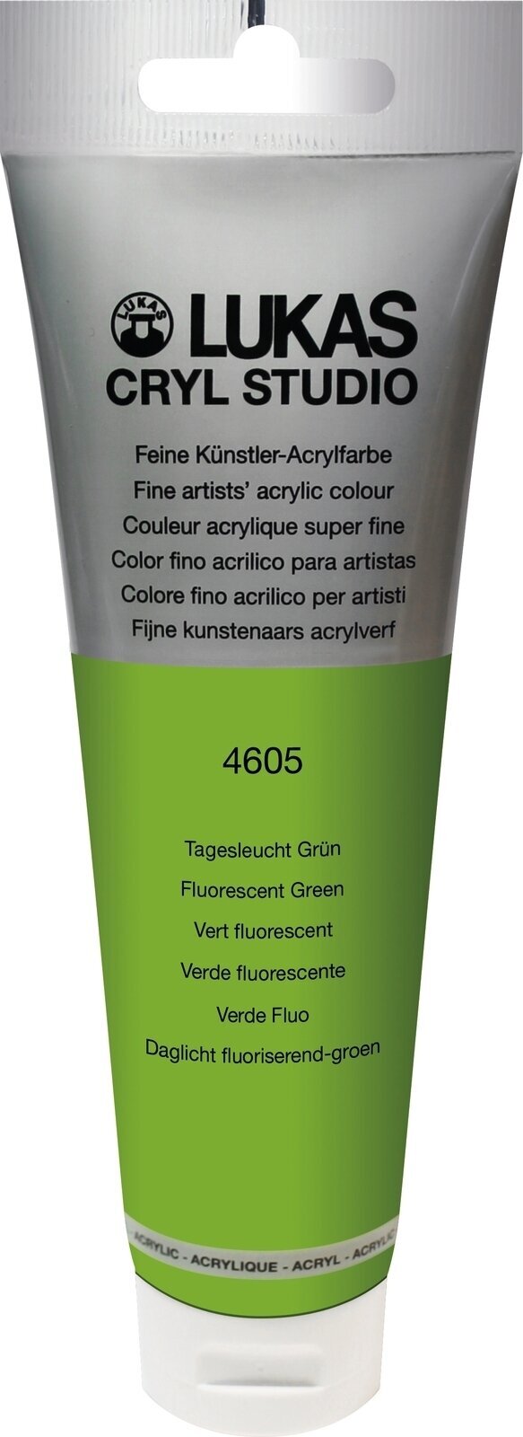 Akrilfesték Lukas Cryl Studio Akril festék 125 ml Fluorescent Green