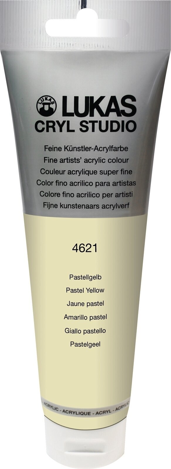 Akrylmaling Lukas Cryl Studio Acrylic Paint Plastic Tube Akrylmaling Pastel Yellow 125 ml 1 stk.