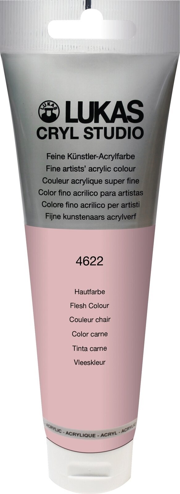 Akrylová barva Lukas Cryl Studio Acrylic Paint Plastic Tube Akrylová barva Peach Pink 125 ml 1 ks