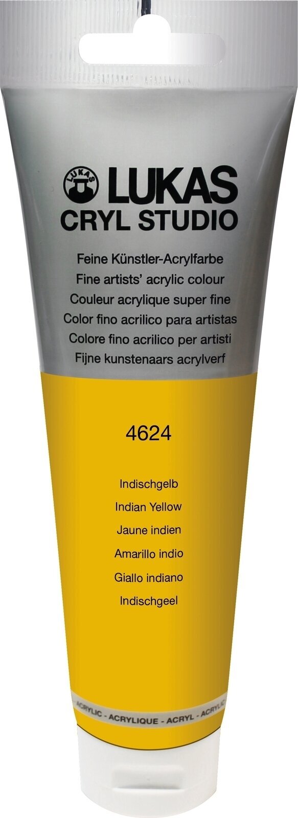 Akrylová farba Lukas Cryl Studio Acrylic Paint Plastic Tube Akrylová farba Indian Yellow 125 ml 1 ks