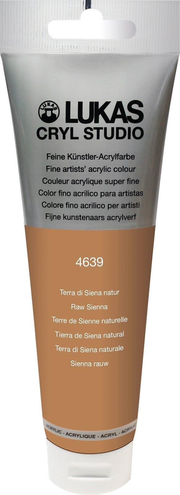 Tinta acrílica Lukas Cryl Studio Acrylic Paint Plastic Tube Tinta acrílica Raw Sienna 125 ml 1 un.