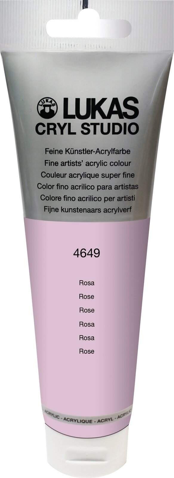 Tinta acrílica Lukas Cryl Studio Acrylic Paint Plastic Tube Tinta acrílica Rose 125 ml 1 un.
