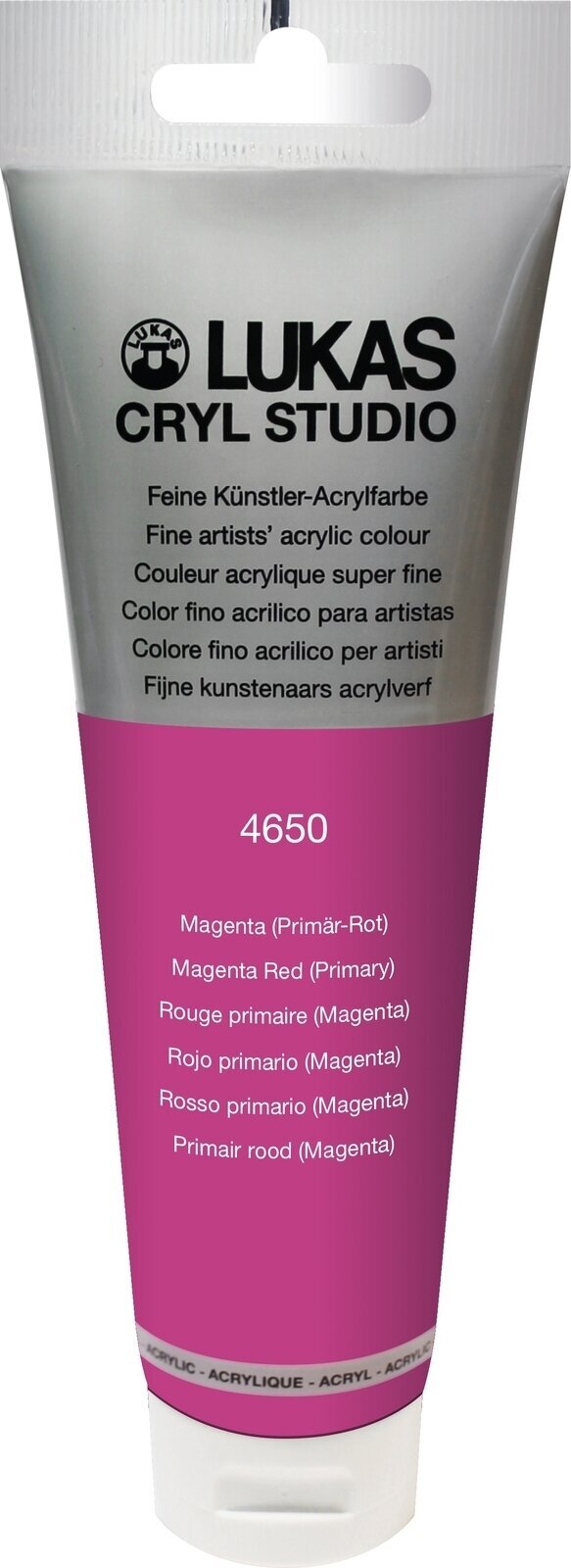 Akrylová barva Lukas Cryl Studio Acrylic Paint Plastic Tube Akrylová barva Magenta Red (Primary) 125 ml 1 ks