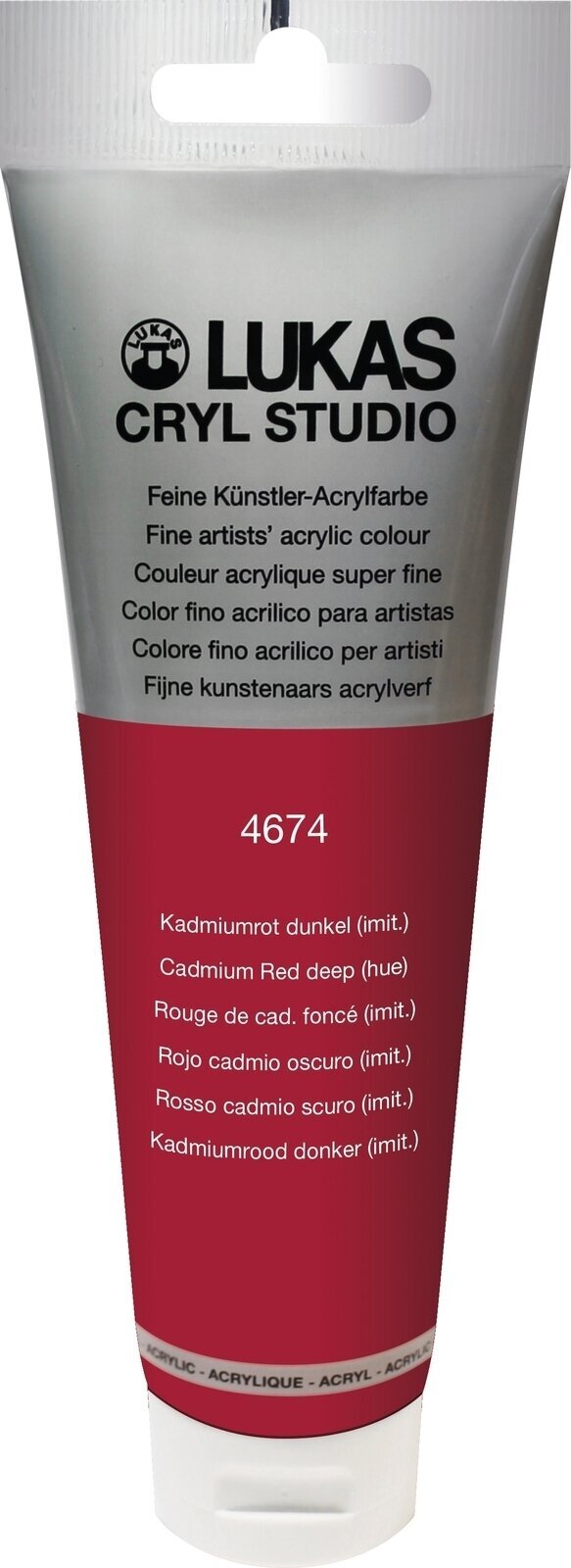 Farba akrylowa Lukas Cryl Studio Acrylic Paint Plastic Tube Farba akrylowa Cadmium Red Deep Hue 125 ml 1 szt