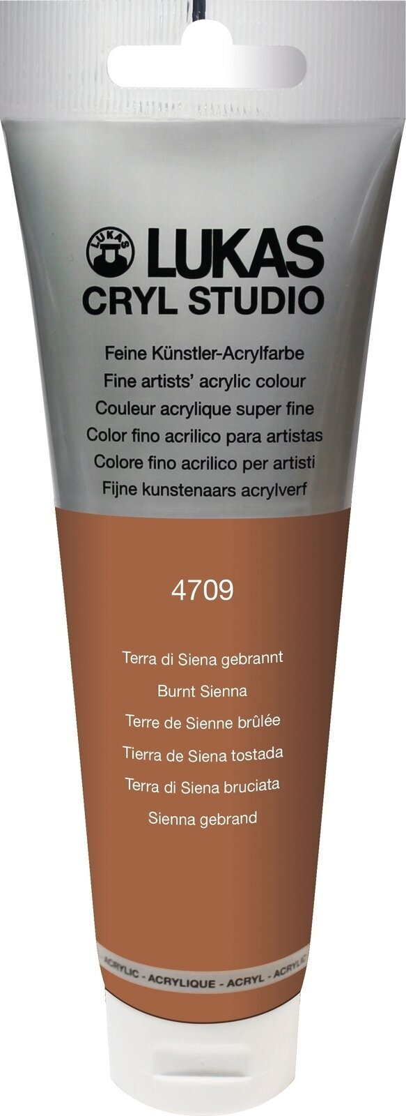Tinta acrílica Lukas Cryl Studio Acrylic Paint Plastic Tube Tinta acrílica Burnt Sienna 125 ml 1 un.