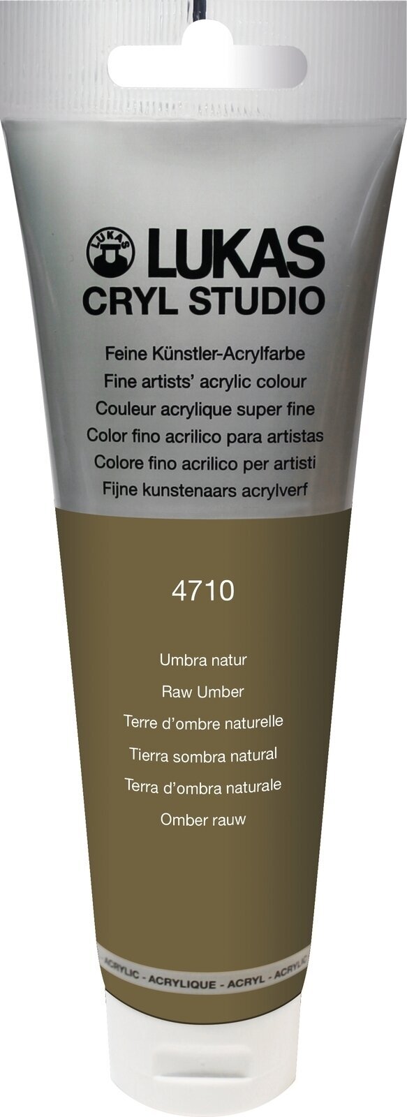 Akrilfesték Lukas Cryl Studio Acrylic Paint Plastic Tube Akril festék Raw Umber 125 ml 1 db