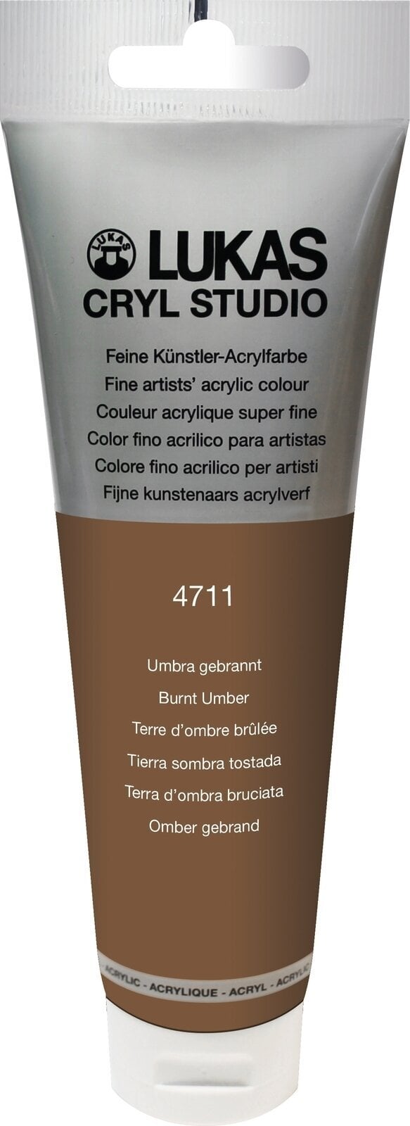 Akrylová farba Lukas Cryl Studio Acrylic Paint Plastic Tube Akrylová farba Burnt Umber 125 ml 1 ks