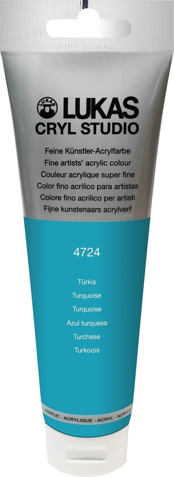 Tinta acrílica Lukas Cryl Studio Acrylic Paint Plastic Tube Tinta acrílica Turquoise 125 ml 1 un.