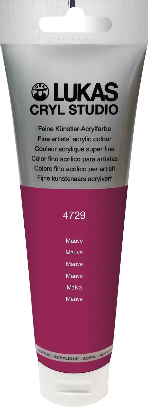 Culoare acrilică Lukas Cryl Studio Acrylic Paint Plastic Tube Vopsea acrilică Mauve 125 ml 1 buc