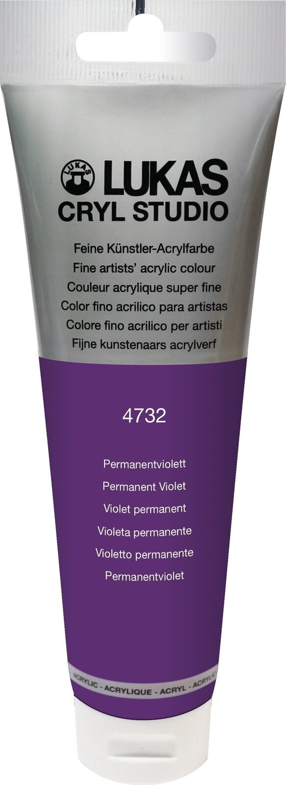 Farba akrylowa Lukas Cryl Studio Acrylic Paint Plastic Tube Farba akrylowa Permanent Violet 125 ml 1 szt