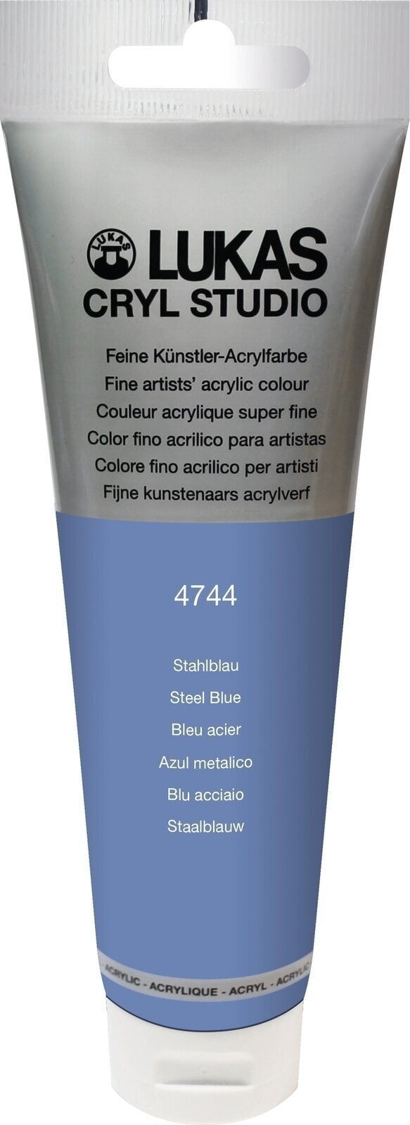 Tinta acrílica Lukas Cryl Studio Acrylic Paint Plastic Tube Tinta acrílica Steel Blue 125 ml 1 un.