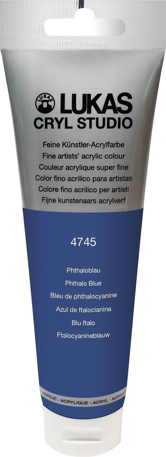Akrylová farba Lukas Cryl Studio Acrylic Paint Plastic Tube Akrylová farba Phthalo Blue 125 ml 1 ks