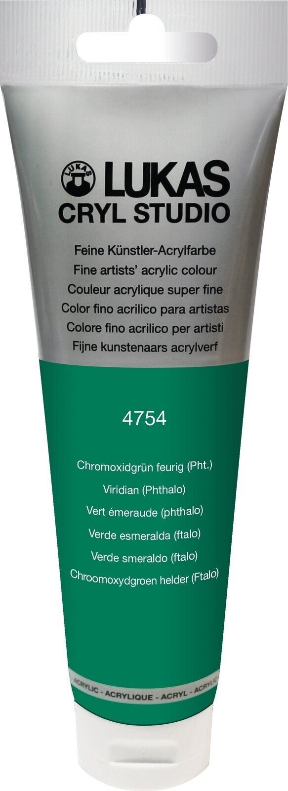 Tinta acrílica Lukas Cryl Studio Acrylic Paint Plastic Tube Tinta acrílica Viridian (Phthalo) 125 ml 1 un.