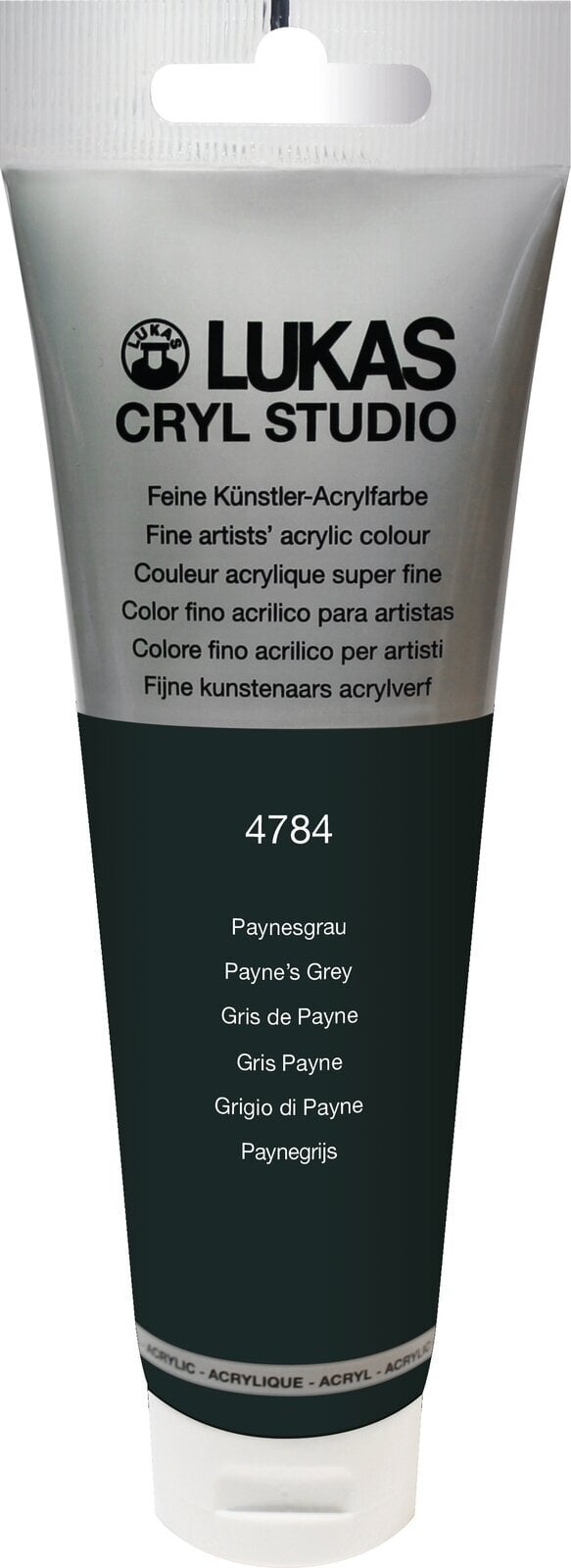 Acrylic Paint Lukas Cryl Studio Plastic Tube Acrylic Paint Payne's Grey 125 ml 1 pc