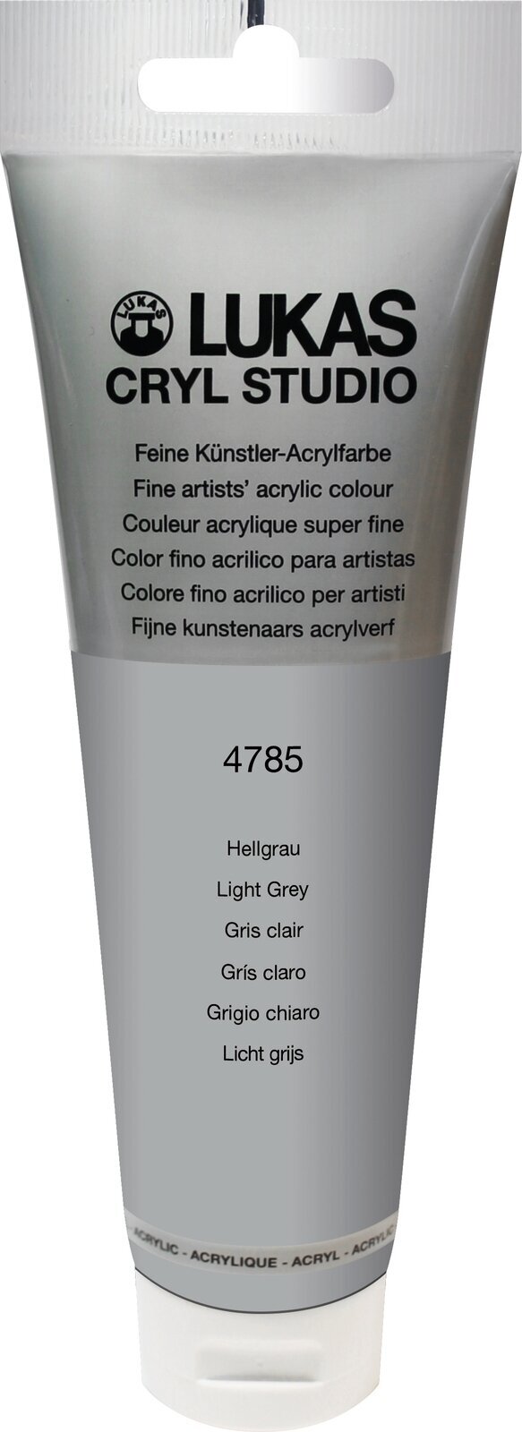 Acrylfarbe Lukas Cryl Studio Acrylic Paint Plastic Tube Acrylfarbe Light Grey 125 ml 1 Stck