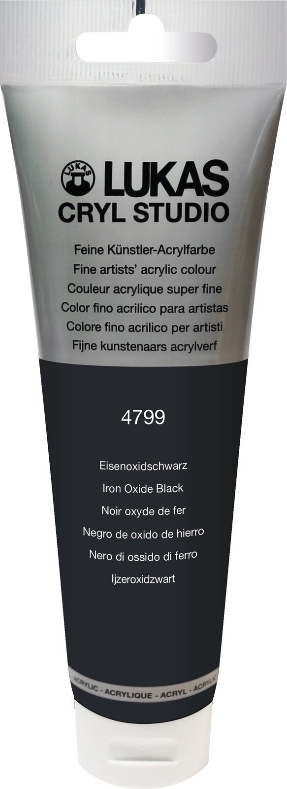 Acrylic Paint Lukas Cryl Studio Acrylic Paint Plastic Tube Acrylic Paint Iron Oxid Black 125 ml 1 pc