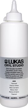 Acrylfarbe Lukas Cryl Studio Plastic Bottle Acrylfarbe Titanium White 500 ml 1 Stck - 1