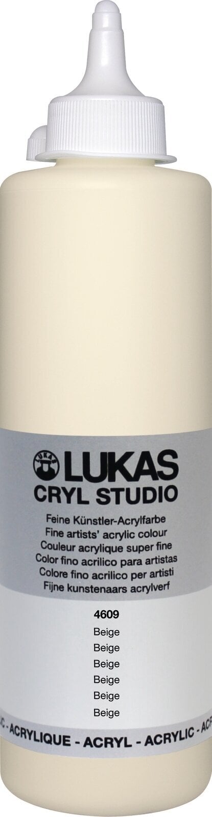 Tinta acrílica Lukas Cryl Studio Plastic Bottle Tinta acrílica Beige 500 ml 1 un.
