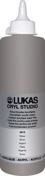 Akrylová farba Lukas Cryl Studio Acrylic Paint Plastic Bottle Akrylová farba Silver 500 ml 1 ks - 1