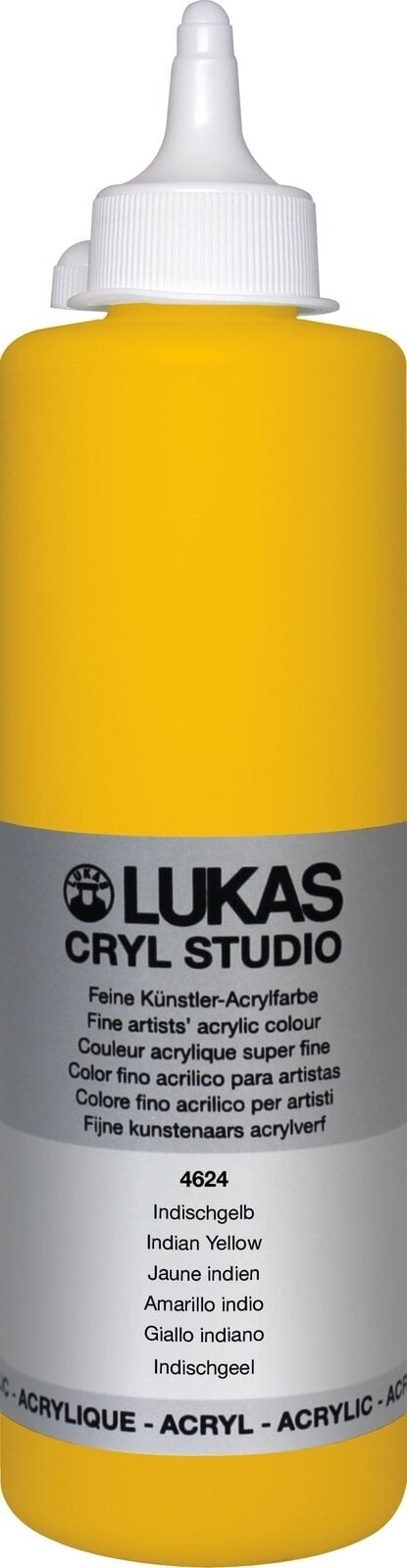 Farba akrylowa Lukas Cryl Studio Acrylic Paint Plastic Bottle Farba akrylowa Indian Yellow 500 ml 1 szt