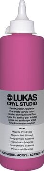 Culoare acrilică Lukas Cryl Studio Acrylic Paint Plastic Bottle Vopsea acrilică Magenta Red (Primary) 500 ml 1 buc - 1