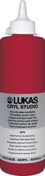 Colore acrilico Lukas Cryl Studio Acrylic Paint Plastic Bottle Colori acrilici Cadmium Red Deep Hue 500 ml 1 pz - 1