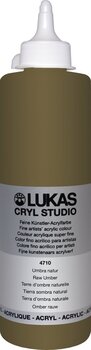 Acrylfarbe Lukas Cryl Studio Acrylic Paint Plastic Bottle Acrylfarbe Raw Umber 500 ml 1 Stck - 1