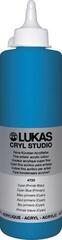 Tinta acrílica Lukas Cryl Studio Plastic Bottle Tinta acrílica Cyan Blue (Primary) 500 ml 1 un.