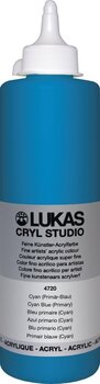 Акрилна боя Lukas Cryl Studio АКРИЛНА боя 500 ml Cyan Blue (Primary) - 1