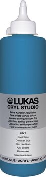 Colore acrilico Lukas Cryl Studio Acrylic Paint Plastic Bottle Colori acrilici Cerulean Blue 500 ml 1 pz - 1