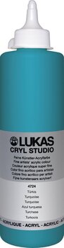 Acrylfarbe Lukas Cryl Studio Acrylic Paint Plastic Bottle Acrylfarbe Turquoise 500 ml 1 Stck - 1