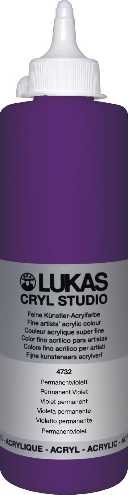 Acrylic Paint Lukas Cryl Studio Acrylic Paint 500 ml Permanent Violet