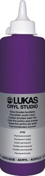Akrylfärg Lukas Cryl Studio Acrylic Paint Plastic Bottle Akrylfärg Permanent Violet 500 ml 1 st - 1