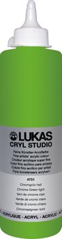 Akrilna barva Lukas Cryl Studio Akrilna barva 500 ml Chrome Green Light - 1