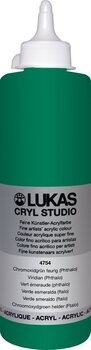 Colore acrilico Lukas Cryl Studio Acrylic Paint Plastic Bottle Colori acrilici Viridian (Phthalo) 500 ml 1 pz - 1