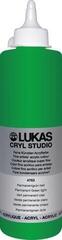 Tinta acrílica Lukas Cryl Studio Plastic Bottle Tinta acrílica Permanent Green Light 500 ml 1 un.