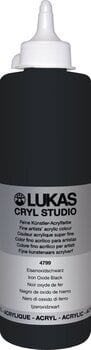 Akrylmaling Lukas Cryl Studio Acrylic Paint Plastic Bottle Akrylmaling Iron Oxid Black 500 ml 1 stk. - 1