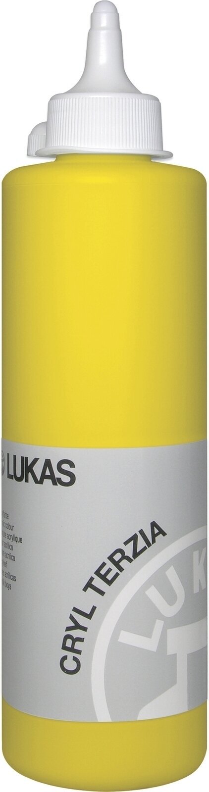 Acrylverf Lukas Cryl Terzia Acrylic Paint Plastic Bottle Acrylverf Primary Yellow 500 ml 1 stuk