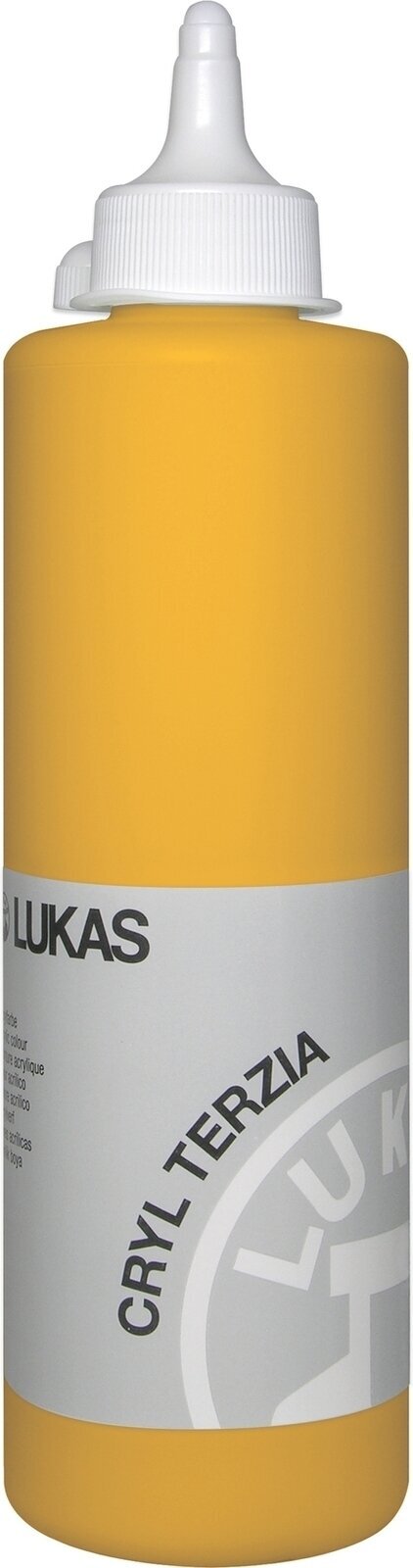 Peinture acrylique Lukas Cryl Terzia Acrylic Paint Plastic Bottle Peinture acrylique Indian Yellow 500 ml 1 pc