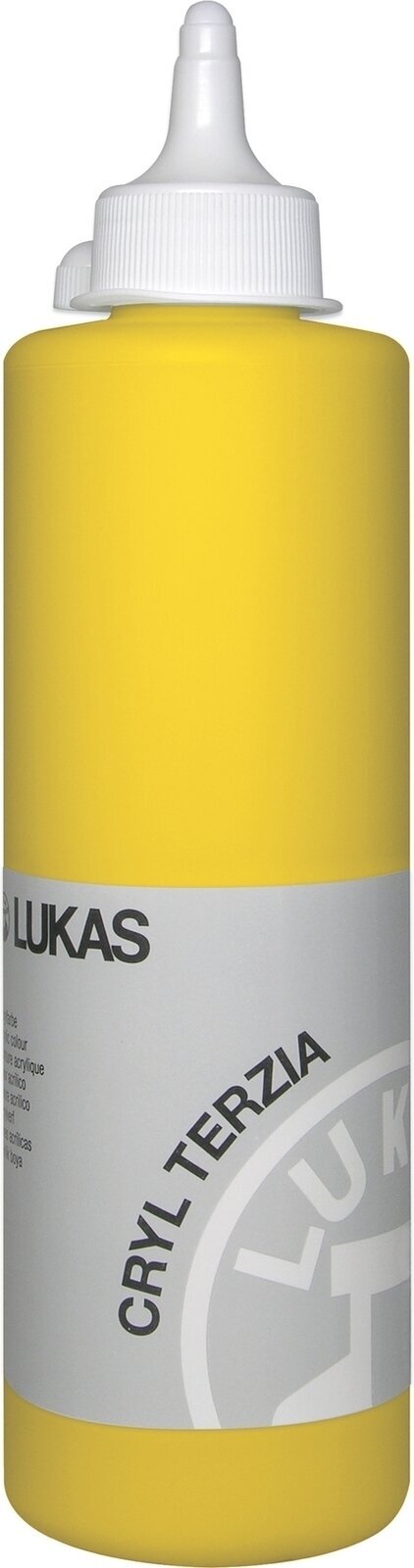 Peinture acrylique Lukas Cryl Terzia Acrylic Paint Plastic Bottle Peinture acrylique Cadmium Yellow Light Hue 500 ml 1 pc