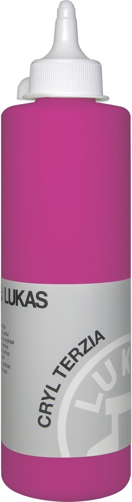 Akrilna barva Lukas Cryl Terzia Acrylic Paint Plastic Bottle Akrilna barva Primary Red 500 ml 1 kos