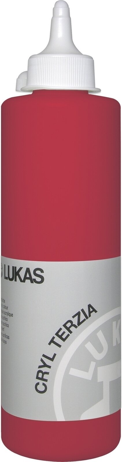 Acrylfarbe Lukas Cryl Terzia Acrylic Paint Plastic Bottle Acrylfarbe Cadmium Red Deep Hue 500 ml 1 Stck