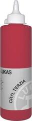 Colore acrilico Lukas Cryl Terzia Plastic Bottle Colori acrilici Cadmium Red Deep Hue 500 ml 1 pz