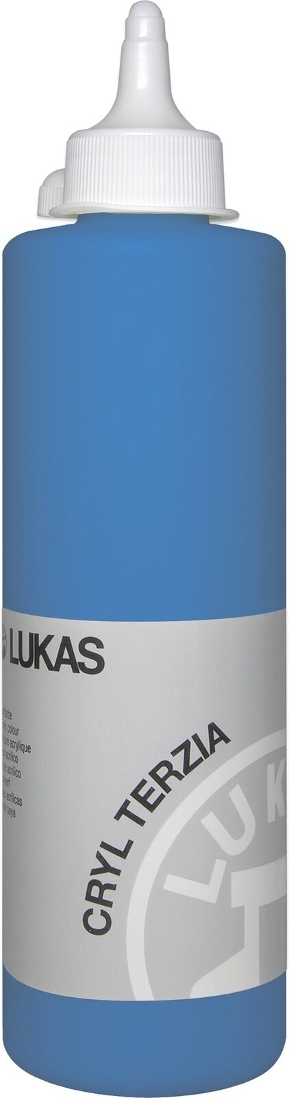 Peinture acrylique Lukas Cryl Terzia Acrylic Paint Plastic Bottle Peinture acrylique Primary Blue 500 ml 1 pc