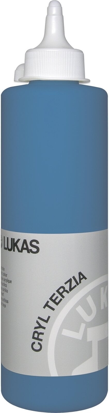 Akrilna barva Lukas Cryl Terzia Acrylic Paint Plastic Bottle Akrilna barva Cerulean Blue 500 ml 1 kos