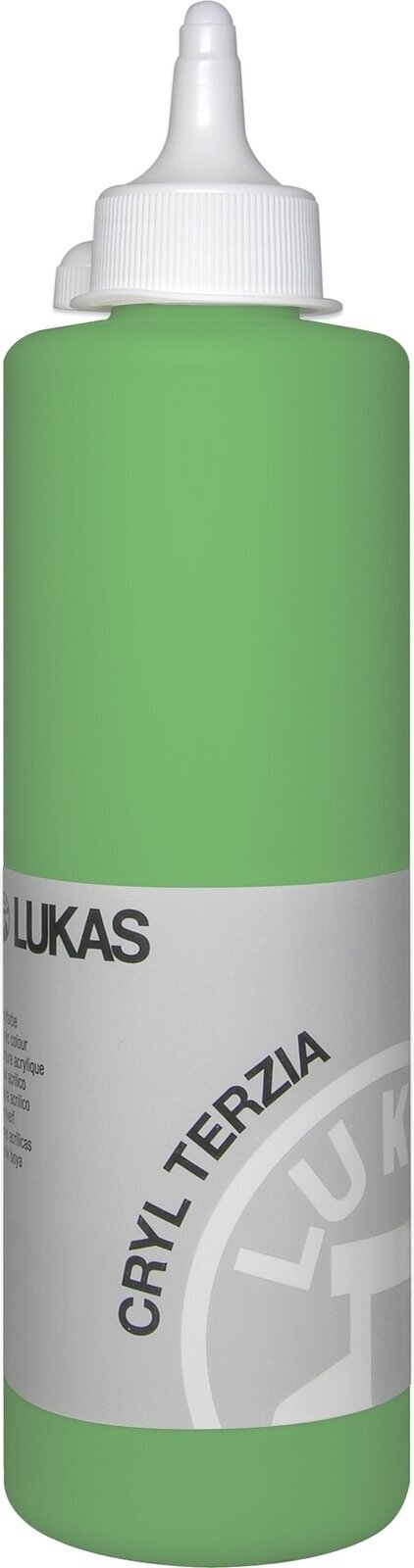 Acrylverf Lukas Cryl Terzia Acrylic Paint Plastic Bottle Acrylverf Chrome Green Light Hue 500 ml 1 stuk