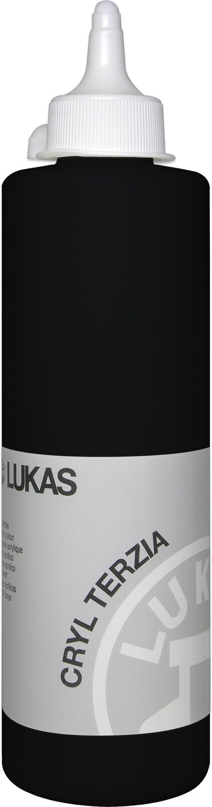 Acrylfarbe Lukas Cryl Terzia Acrylic Paint Plastic Bottle Acrylfarbe Ivory Black 500 ml 1 Stck