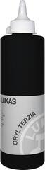 Acrylverf Lukas Cryl Terzia Plastic Bottle Acrylverf Ivory Black 500 ml 1 stuk