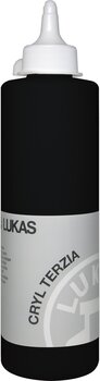 Farba akrylowa Lukas Cryl Terzia Acrylic Paint Plastic Bottle Farba akrylowa Ivory Black 500 ml 1 szt - 1