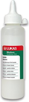 Médio Lukas Acrylic Medium Plastic Bottle Gesso Primer White 250 ml - 1